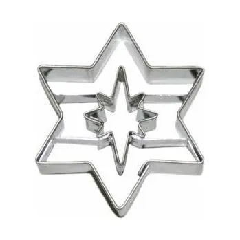 Vykrajovátko hvězda 8 cípů s volným středem - Smolík