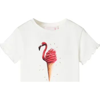 vidaXL Dětské tričko 140 [10808] Barva: ecru