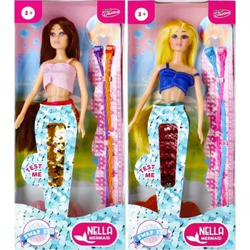 Panenka Panenka mořská víla s flitrovým ocasem 30 cm