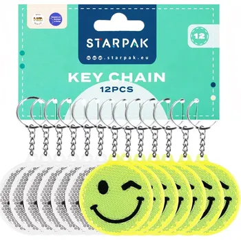 Přívěsek na klíče Smajlík Odrazka 5cm mix barev