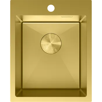 Granitový dřez Mexen Solix ocelový dřez 1-komorový 400 x 500 mm, zlatý - 6406401000-55 Ocelové dřezy