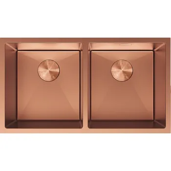 Granitový dřez Mexen Binox dvoukomorový ocelový dřez 800 x 450 mm, měď - 6421802000-65 Ocelové dřezy