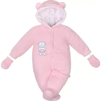 Kojenecká kombinéza Zimní kojenecká kombinéza New Baby Nice Bear růžová