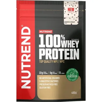 Protein Protein syrovátkový koncentrát - WPC Nutrend prášek 400 g příchuť sušenka s krémem