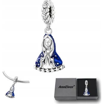 Přívěsek Korálek Přívěsek Charms Stříbrný S925 Matka Boží Panna Maria Nebeská