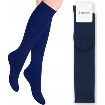 Dámské ponožky DÁMSKÉ PODKOLENKY bavlněné hladké dlouhé ponožky Steven *38-40