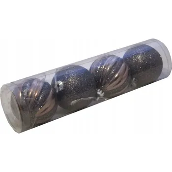 Vánoční dekorace Vánoční Baňky nerozbitné Hnědé 6cm Balení 4 ks