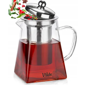 Konvice na čaj Konvice na louhování čaje, bylinek a nálevů, skleněná konvice s filtrem, 730 ml