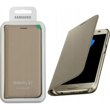 Pouzdro na mobilní telefon Flipové pouzdro pro Samsung a Samsung Galaxy S7, zlaté