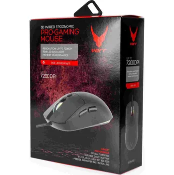 Myš PLATINET OMEGA VARR HERNÍ MYŠ 6D, 7200DPI, 1,5M kabel, RGB, černá