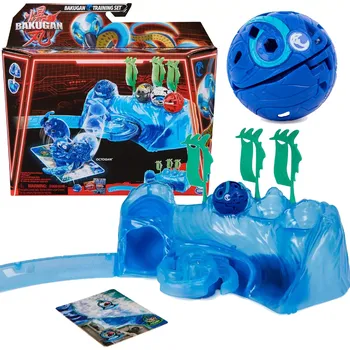 Bakugan Training Set s figurkou Octogan Aquatic Clan modrý – strategická hra