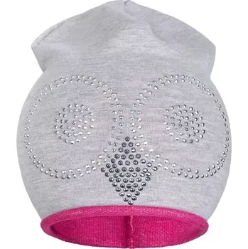 Čepice jarní bavlněná čepička new baby sova šedo-růžová 110 (4–5 let)