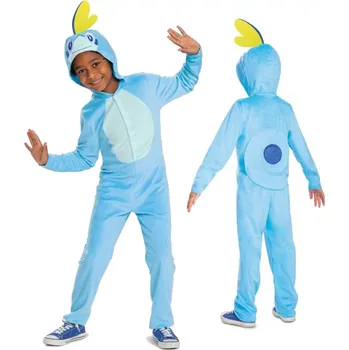 Dětský kostým POKEMON Sobble kigurumi, modrá onesie 126–136 cm (7–8 let)