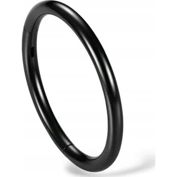 Náušnice PIERCING clicker černý Ocel 316L. Kroužek FLAT HELIX 1,0/10