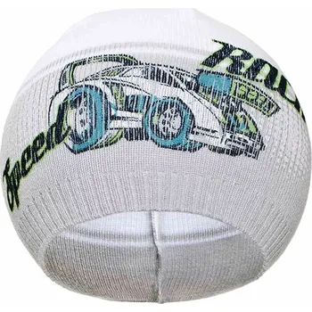 Kojenecká čepice podzimní dětská čepička new baby racing šedá