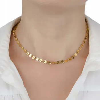 Náhrdelník Náhrdelník z OCEL OCELI POZLÁCENÝ, kolečka