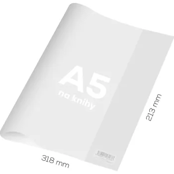 Obal na knihu Obal na knihu A5 PVC 318x213 mm tlustý transparentní