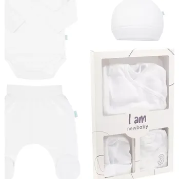 Kojenecká souprava 3dílná novorozenecká sada NEW BABY I AM bílá 62 (3–6 měsíců)