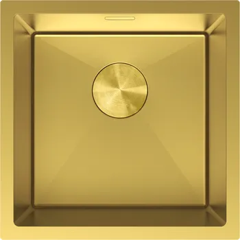 Granitový dřez Mexen Trixo kuchyňský dřez 1-komorový 440 x 440 mm, zlatý - 6413441000-55 Ocelové dřezy