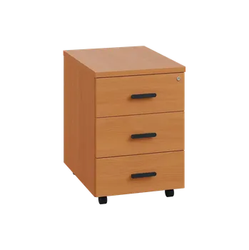 Zásuvkový kontejner LKC 2 - 00 kontejner pojízdný, 3-zásuvkový, deska 25 mm, centrální zámek, buk Royal