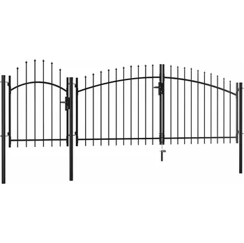 vidaXL Zahradní brána ocel 1,75 x 4 m černá