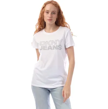 Dámské tričko Tričko DKNY White silver 1182755 2XS