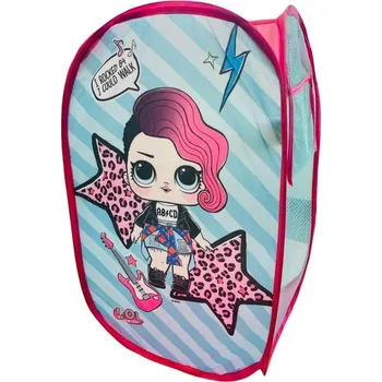 Úložný box United Essentials Úložný koš na hračky L.O.L. síťovaný růžovo-modrý