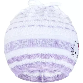 Kojenecká čepice pletená čepička-šátek new baby kočička fialová 3–4 roky