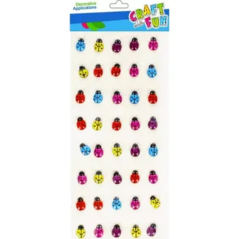 samolepka Kamínky samolepící - Berušky 50 ks 547009