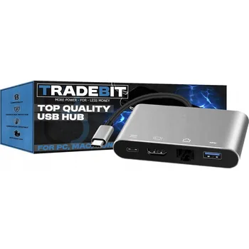 USB hub USB-C HUB Adaptér HDMI 4K LAN RJ45 USB 3.0 PD