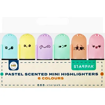 Zvýrazňovač Pastelové voňavé mini zvýrazňovače STARPAK – sada 6 ks
