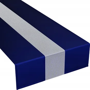 ubrus BĚHOUN NA STŮL SE ZIRKONY 40x160 HLADKÝ MATNÝ VÝBĚR BAREV DEKORATIVNÍ