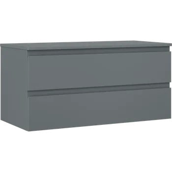 Koupelnový nábytek Mexen Orio koupelnová skříňka pod umyvadlo 100 cm s deskou, 2 zásuvky, matná grafitová - 91A10-10047-2-BFFC66 Koupelnové skříňky