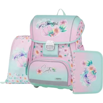 Aktovka na dokumenty OXYBAG Školní set 3ks Premium Flowers