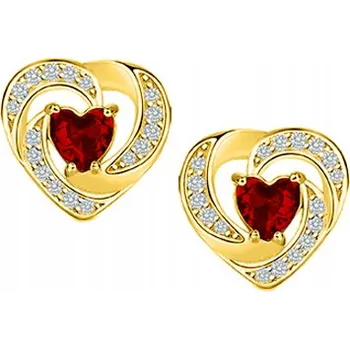Náušnice NÁUŠNICE ZLATO 925 PRO ŽENU SRDÍČKA