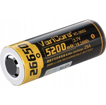Akumulátor baterie s článkem VariCore VC-2652 26650 Li-ion 3.7 V 5200 mAh