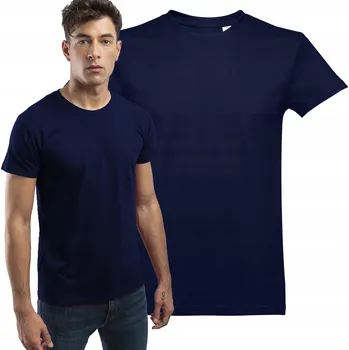 Pánské tričko bavlna pro každodenní nošení, silnější, krátký rukáv, námořnická modrá, XL