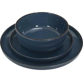 Kempingové nádobí Sada jídelního nádobí Temp pro 4 osoby modrá