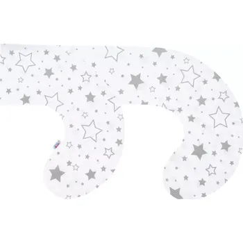 Kojící polštář Obal na kojicí polštář ve tvaru C New Baby – hvězdy šedé