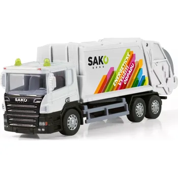 autíčko Rappa kovové popelářské auto sako 15 cm na zpětný chod