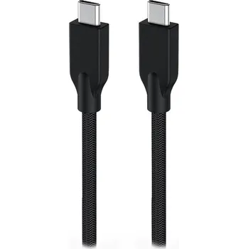Datový kabel GENIUS nabíjecí kabel ACC-C2CC-3A, 150cm, USB-C na USB-C, 3A, PD60W, opletený, černý