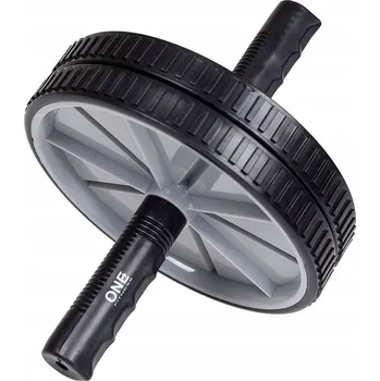 Dvojité kolečko na cvičení One Fitness 22 cm x 19 cm černé, šedé
