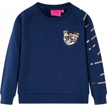 Chlapecká mikina Dětská mikina s kočkou z flitrů, tmavě modrá, velikost 140 Lumarko! Lumarko!