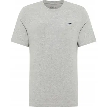 Pánské tričko Pánské tričko Mustang Style Alex Bavlna Šedé Klasický střih XXL