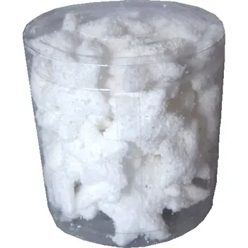 Vánoční dekorace Vánoční Baňky/hvězdičky Bílé 3 cm. Tuba 60ks