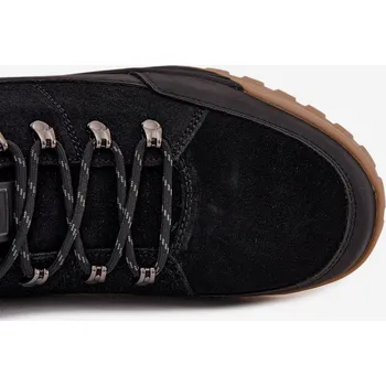 Pánská treková obuv Pánské semišové trekingové boty Big Star – černé Velikost: 42