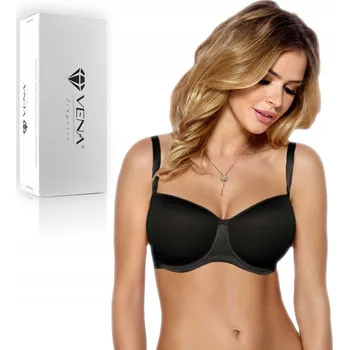 Podprsenka Vena podprsenka bardotka, balkonetka černá velikost 85C