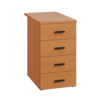 Zásuvkový kontejner LKC 2 - 71 kontejner přístavný, 4-zásuvkový, deska 25 mm, centrální zámek, buk Royal