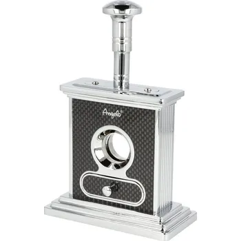 Humidor Doutníkový ořezávač Angelo stolní, chrom/karbon, 20mm