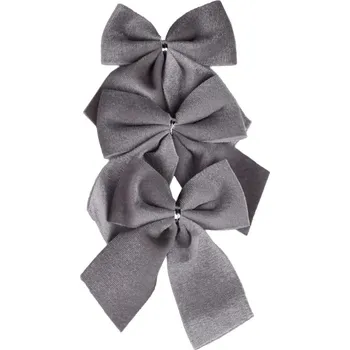 Dárková taška Mašle třpytivé 3ks 110 mm, šedá